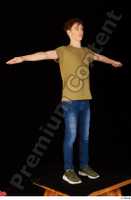  Matthew blue jeans brown t shirt casual dressed green sneakers standing t poses whole body 0008.jpg